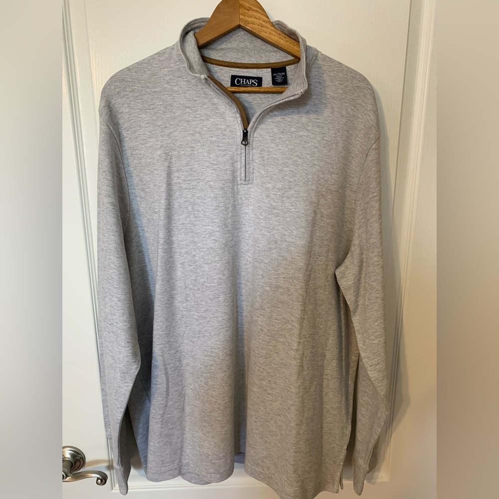 Chaps Light Gray Pullover